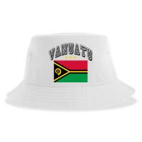 Retro Vanuatu Flag Athletic Gift Sustainable Bucket Hat