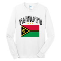 Retro Vanuatu Flag Athletic Gift Tall Long Sleeve T-Shirt