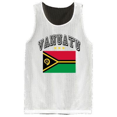 Retro Vanuatu Flag Athletic Gift Mesh Reversible Basketball Jersey Tank