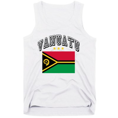 Retro Vanuatu Flag Athletic Gift Tank Top