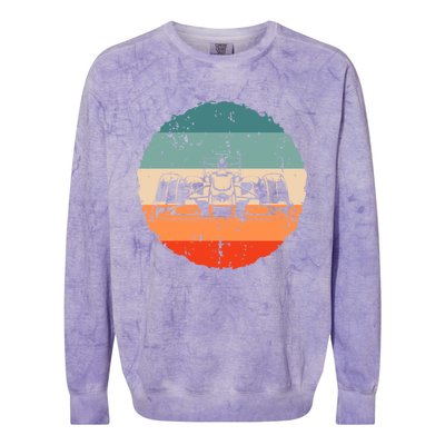 Retro Vintage Formula Racing Lovers Silhouette Race Car Fan Colorblast Crewneck Sweatshirt