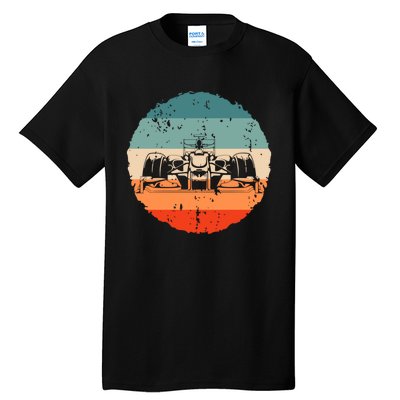 Retro Vintage Formula Racing Lovers Silhouette Race Car Fan Tall T-Shirt