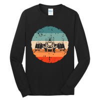 Retro Vintage Formula Racing Lovers Silhouette Race Car Fan Tall Long Sleeve T-Shirt