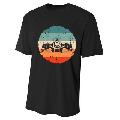 Retro Vintage Formula Racing Lovers Silhouette Race Car Fan Performance Sprint T-Shirt