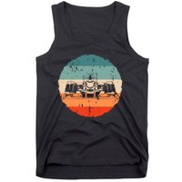 Retro Vintage Formula Racing Lovers Silhouette Race Car Fan Tank Top