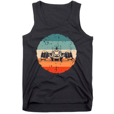 Retro Vintage Formula Racing Lovers Silhouette Race Car Fan Tank Top