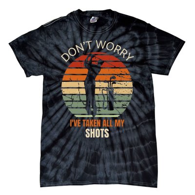 Retro Vintage Funny Golf No Worries Had All My Shots Tie-Dye T-Shirt