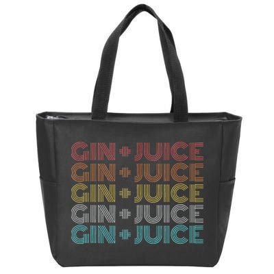 Retro Vintage Fo Shizzle Gin + Juice Gin And Juice Zip Tote Bag