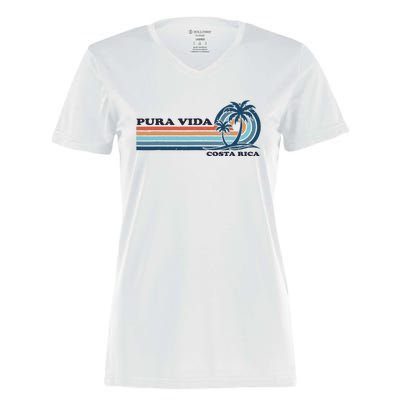 Retro Vintage Family Vacation Costa Rica Pura Vida Women's Momentum V-Neck T-Shirt