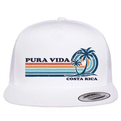 Retro Vintage Family Vacation Costa Rica Pura Vida Flat Bill Trucker Hat