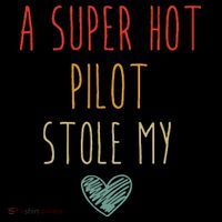 Retro Vintage Funny A Super Hot Pilot Stole My Heart Apron