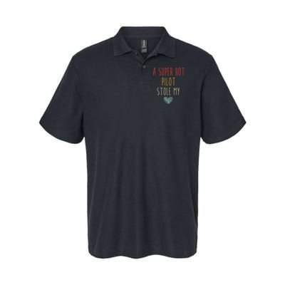 Retro Vintage Funny A Super Hot Pilot Stole My Heart Polo