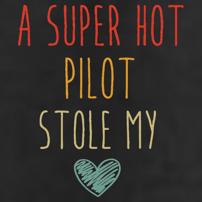Retro Vintage Funny A Super Hot Pilot Stole My Heart Golf Towel