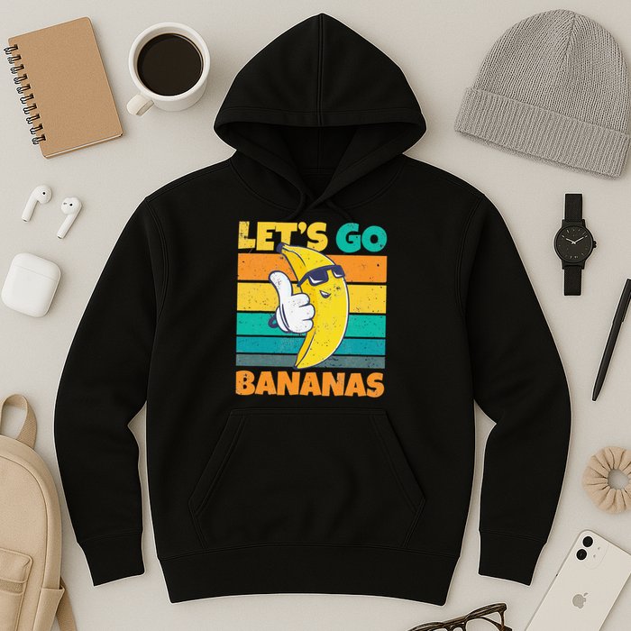 Retro Vintage Funny Banana Meme Let Go Banana Cool Bananas Hoodie
