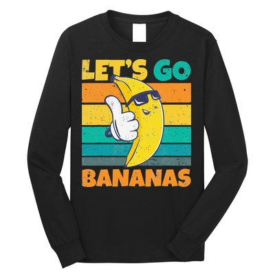 Retro Vintage Funny Banana Meme Let Go Banana Cool Bananas Long Sleeve Shirt