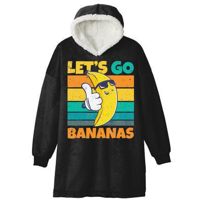 Retro Vintage Funny Banana Meme Let Go Banana Cool Bananas Hooded Wearable Blanket