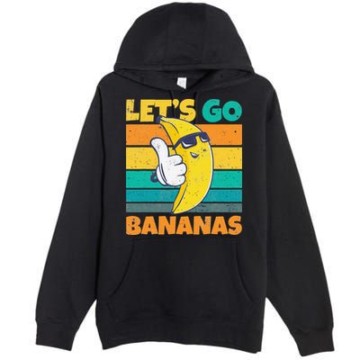 Retro Vintage Funny Banana Meme Let Go Banana Cool Bananas Premium Pullover Hoodie