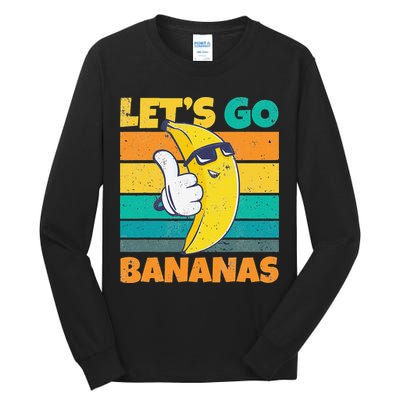Retro Vintage Funny Banana Meme Let Go Banana Cool Bananas Tall Long Sleeve T-Shirt