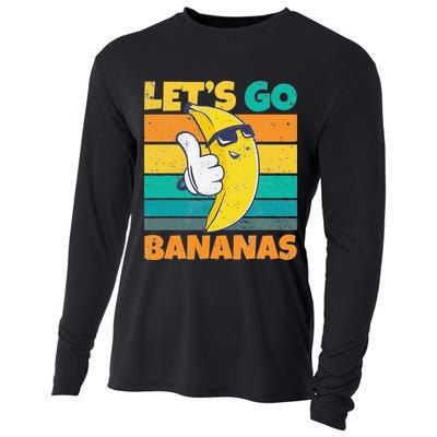 Retro Vintage Funny Banana Meme Let Go Banana Cool Bananas Cooling Performance Long Sleeve Crew