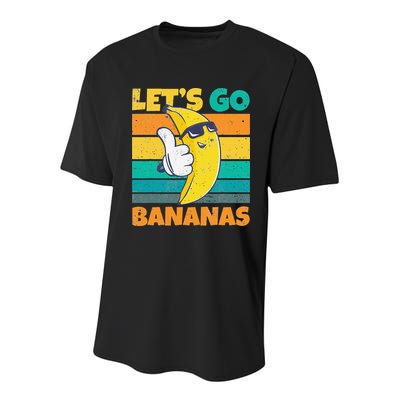Retro Vintage Funny Banana Meme Let Go Banana Cool Bananas Youth Performance Sprint T-Shirt