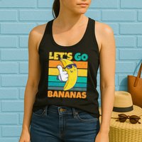 Retro Vintage Funny Banana Meme Let Go Banana Cool Bananas Womens Tank Top