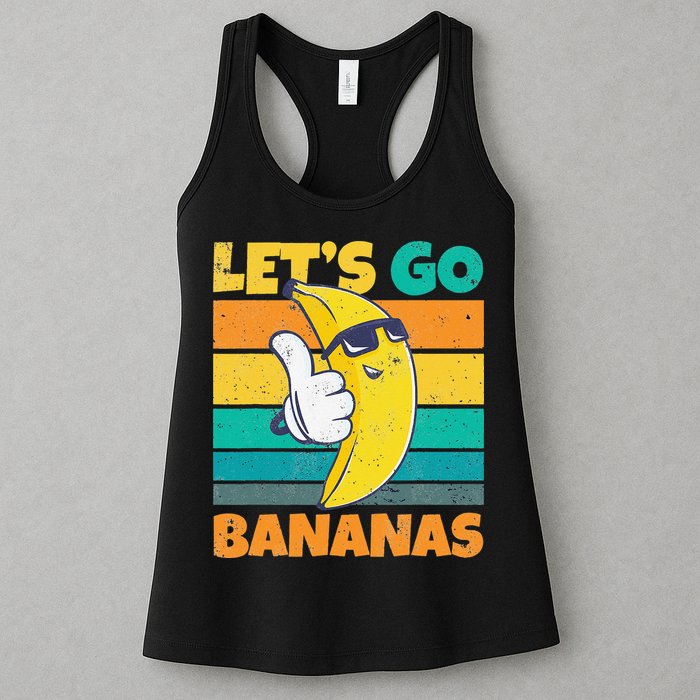 Retro Vintage Funny Banana Meme Let Go Banana Cool Bananas Womens Tank Top
