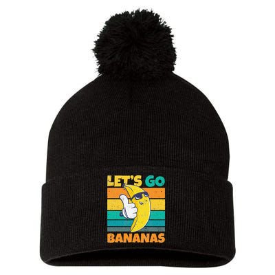 Retro Vintage Funny Banana Meme Let Go Banana Cool Bananas Pom Pom 12in Knit Beanie
