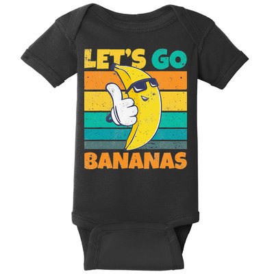 Retro Vintage Funny Banana Meme Let Go Banana Cool Bananas Baby Bodysuit