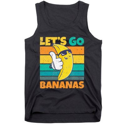 Retro Vintage Funny Banana Meme Let Go Banana Cool Bananas Tank Top