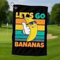 Retro Vintage Funny Banana Meme Let Go Banana Cool Bananas Golf Towel
