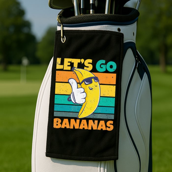 Retro Vintage Funny Banana Meme Let Go Banana Cool Bananas Golf Towel
