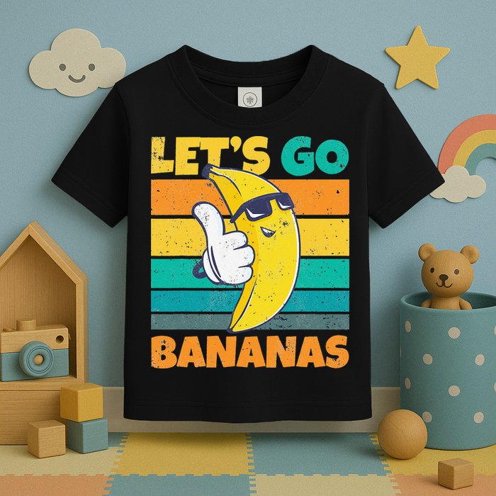 Retro Vintage Funny Banana Meme Let Go Banana Cool Bananas Toddler T-Shirt