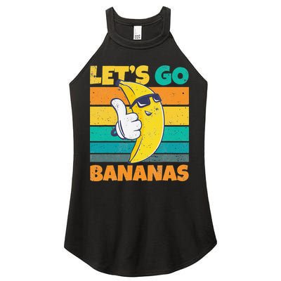 Retro Vintage Funny Banana Meme Let Go Banana Cool Bananas Women's Perfect Tri Rocker Tank