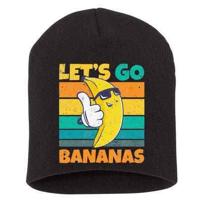 Retro Vintage Funny Banana Meme Let Go Banana Cool Bananas Short Acrylic Beanie