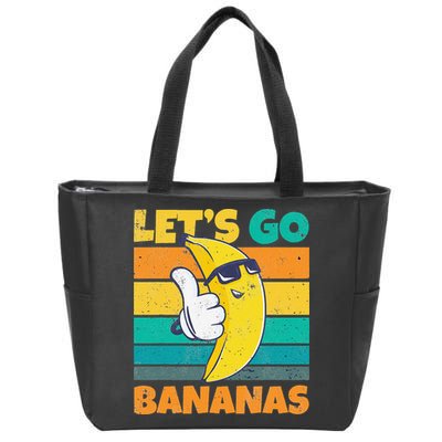 Retro Vintage Funny Banana Meme Let Go Banana Cool Bananas Zip Tote Bag