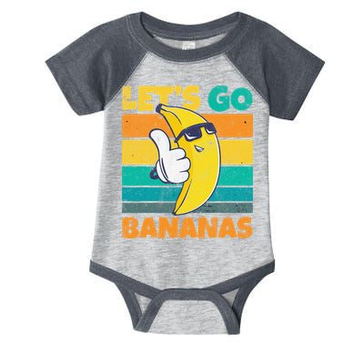 Retro Vintage Funny Banana Meme Let Go Banana Cool Bananas Infant Baby Jersey Bodysuit