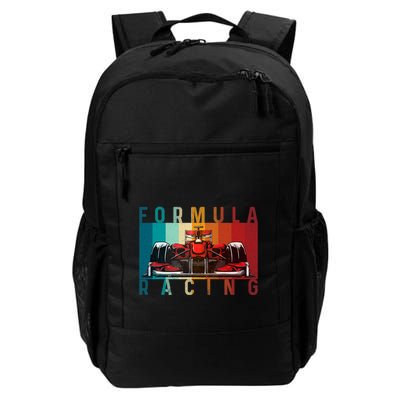 Retro Vintage Formula Racing Car Silhouette Race Car Formula Backpack