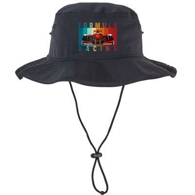Retro Vintage Formula Racing Car Silhouette Race Car Formula Bucket Hat