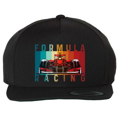 Retro Vintage Formula Racing Car Silhouette Race Car Formula Wool Snapback Cap