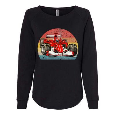 Retro Vintage Formula Racing Lovers Race Car Fan Womens California Wash Sweatshirt