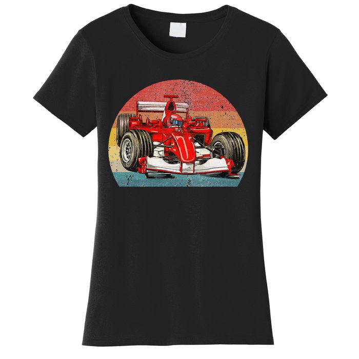 Retro Vintage Formula Racing Lovers Race Car Fan Women's T-Shirt