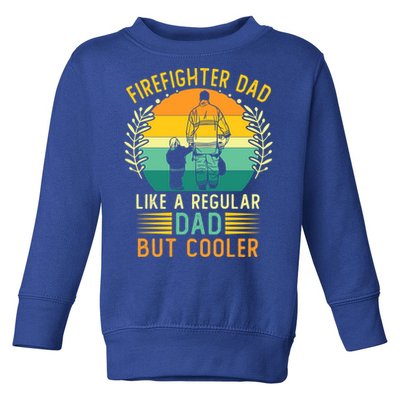 Retro Vintage Firefighter Dad Fathers Day Fire Daddy Cute Gift Toddler Sweatshirt