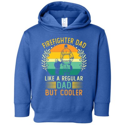 Retro Vintage Firefighter Dad Fathers Day Fire Daddy Cute Gift Toddler Hoodie