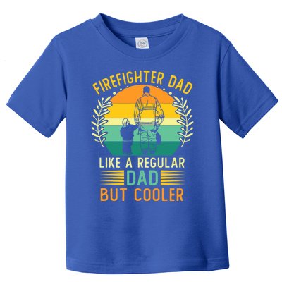 Retro Vintage Firefighter Dad Fathers Day Fire Daddy Cute Gift Toddler T-Shirt