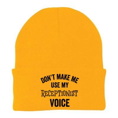 Receptionist Voice Funny Administrative Assistant Day Gift Knit Cap Winter Beanie