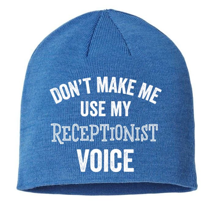 Receptionist Voice Funny Administrative Assistant Day Gift Sustainable Beanie