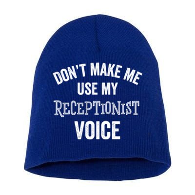 Receptionist Voice Funny Administrative Assistant Day Gift Short Acrylic Beanie