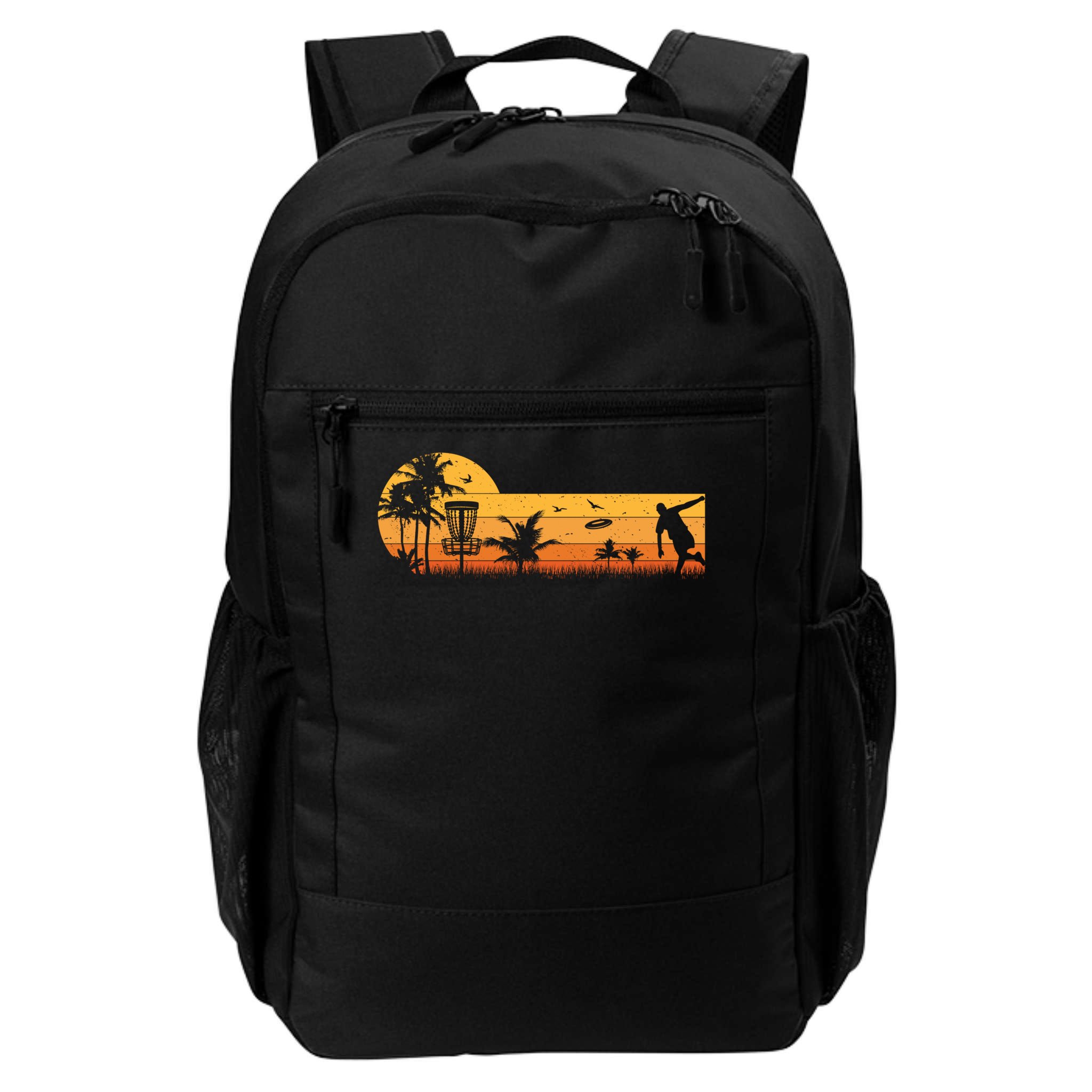 Retro Vintage Frisbee Golf Player Design  Disc Golf Gift Backpack