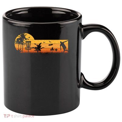 Retro Vintage Frisbee Golf Player Design  Disc Golf Gift 11oz C Handle Ceramic Mug