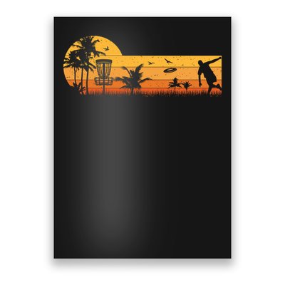 Retro Vintage Frisbee Golf Player Design  Disc Golf Gift Poster
